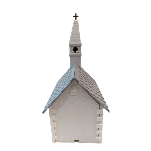 Plasticville CC-8 Country Church with Belfry Gold Bell & Cross O/S Scale Vintage - Picture 3 of 6